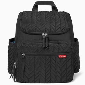 Black Skip Hop Forma Quilted Diaper Backpack